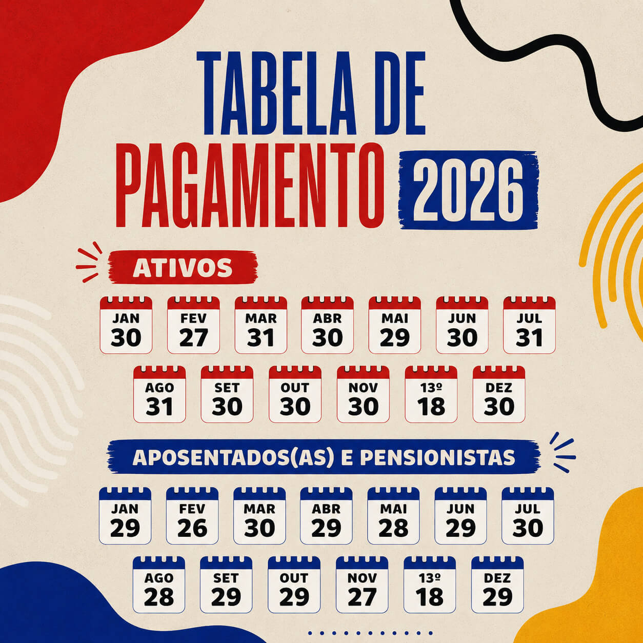 Tabela de Pagamentos