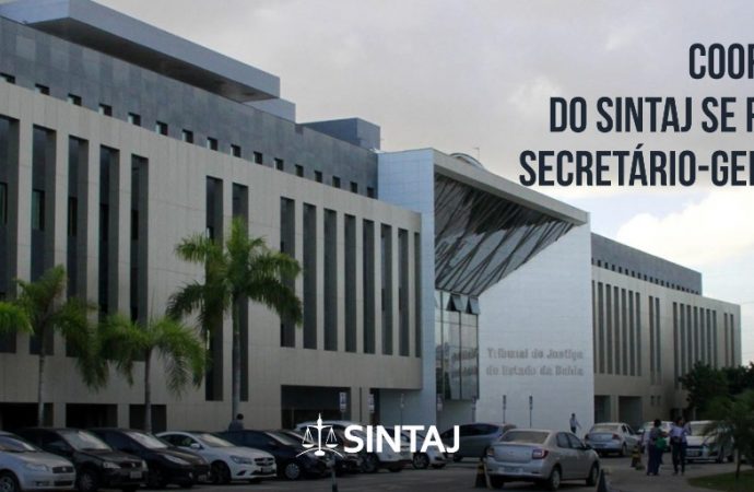 Coordenadores do SINTAJ se reúnem com secretário-geral do TJ-BA