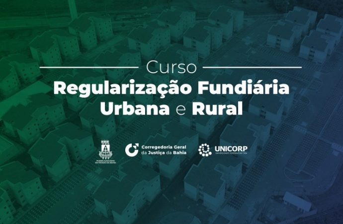 Inscrições para o “curso de regularização fundiária urbana e rural” encerram-se na quinta-feira (21)